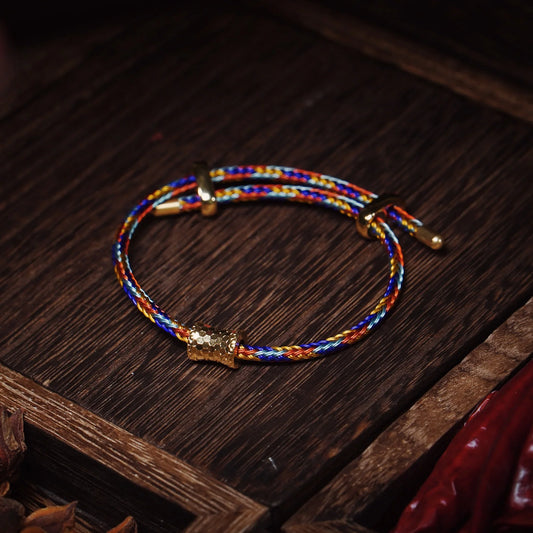 Sacred Nine Purple Fire Dragon Cord - 2025 Wood Serpent Year Cosmic Shield & Universal Luck Bracelet - karmafu