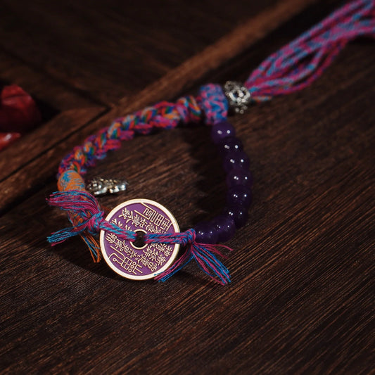 Mystic Fire Era Talisman Bracelet - Adjustable Pi Yao Warding Coin for Unisex Protection - karmafu