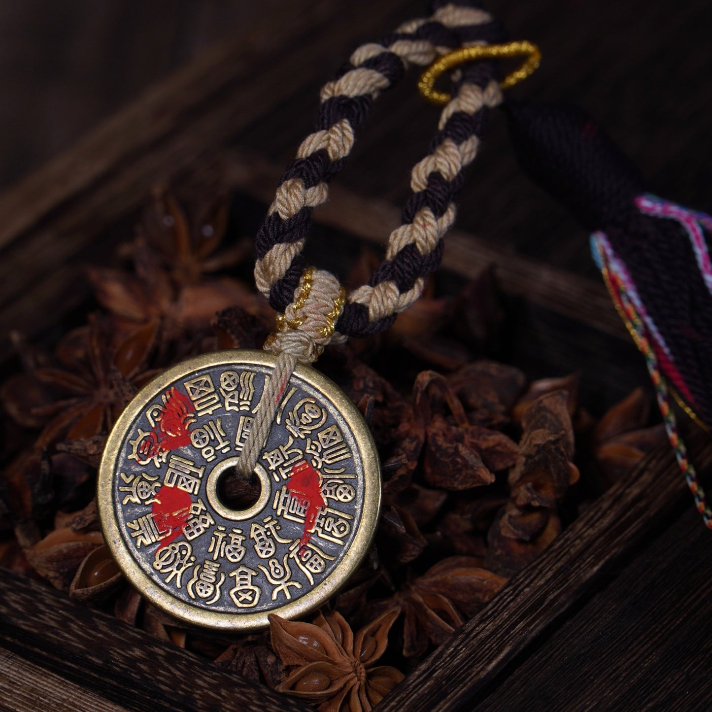 24 Blessings Longevity Cord - Fortune & Health Talisman for Car/Bag - karmafu
