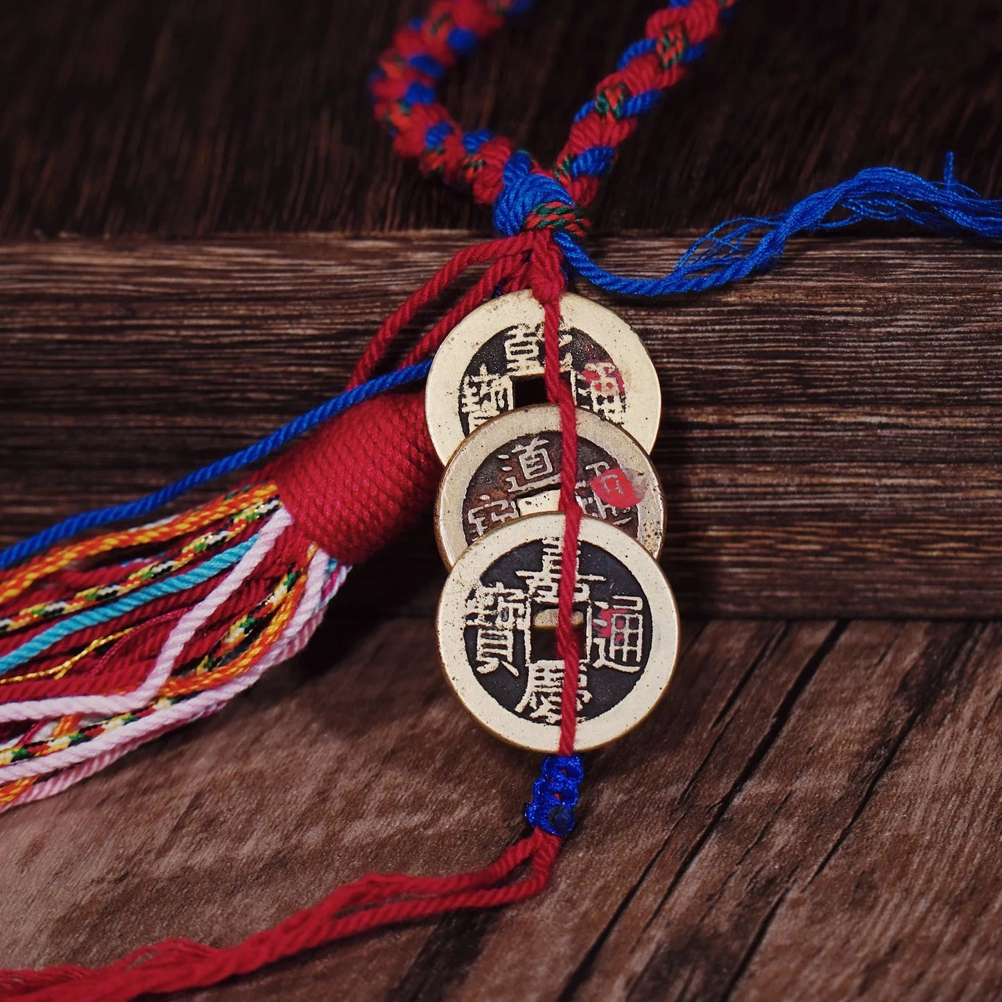 Qian Dao Jia Treasure Coin Set - Authentic Qing Dynasty Money Talisman with Sealed Cord - karmafu