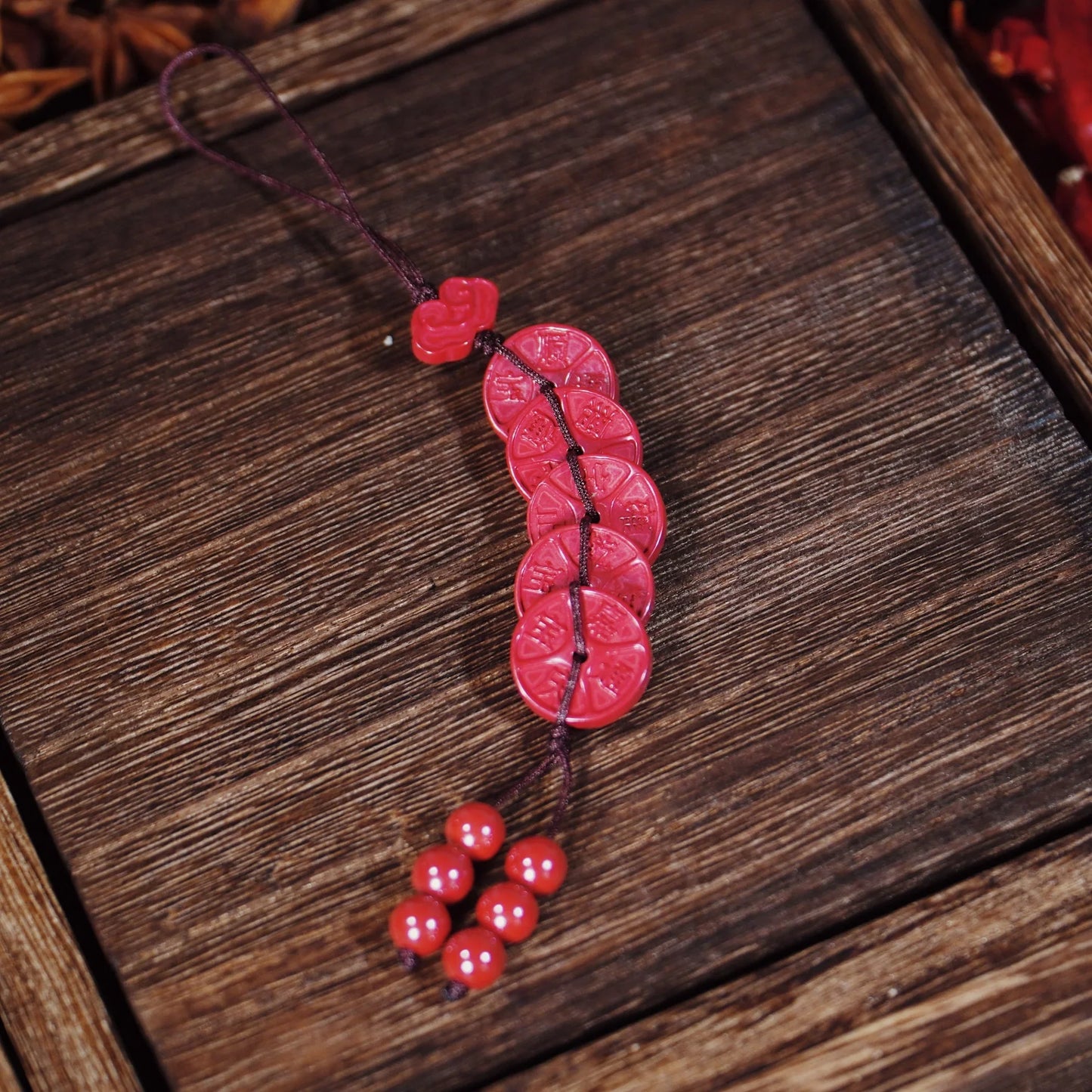 Sacred Five Emperor Cinnabar Amulet Set - Pure Qing Dynasty Replica for Wealth Lock & Evil Ward - karmafu