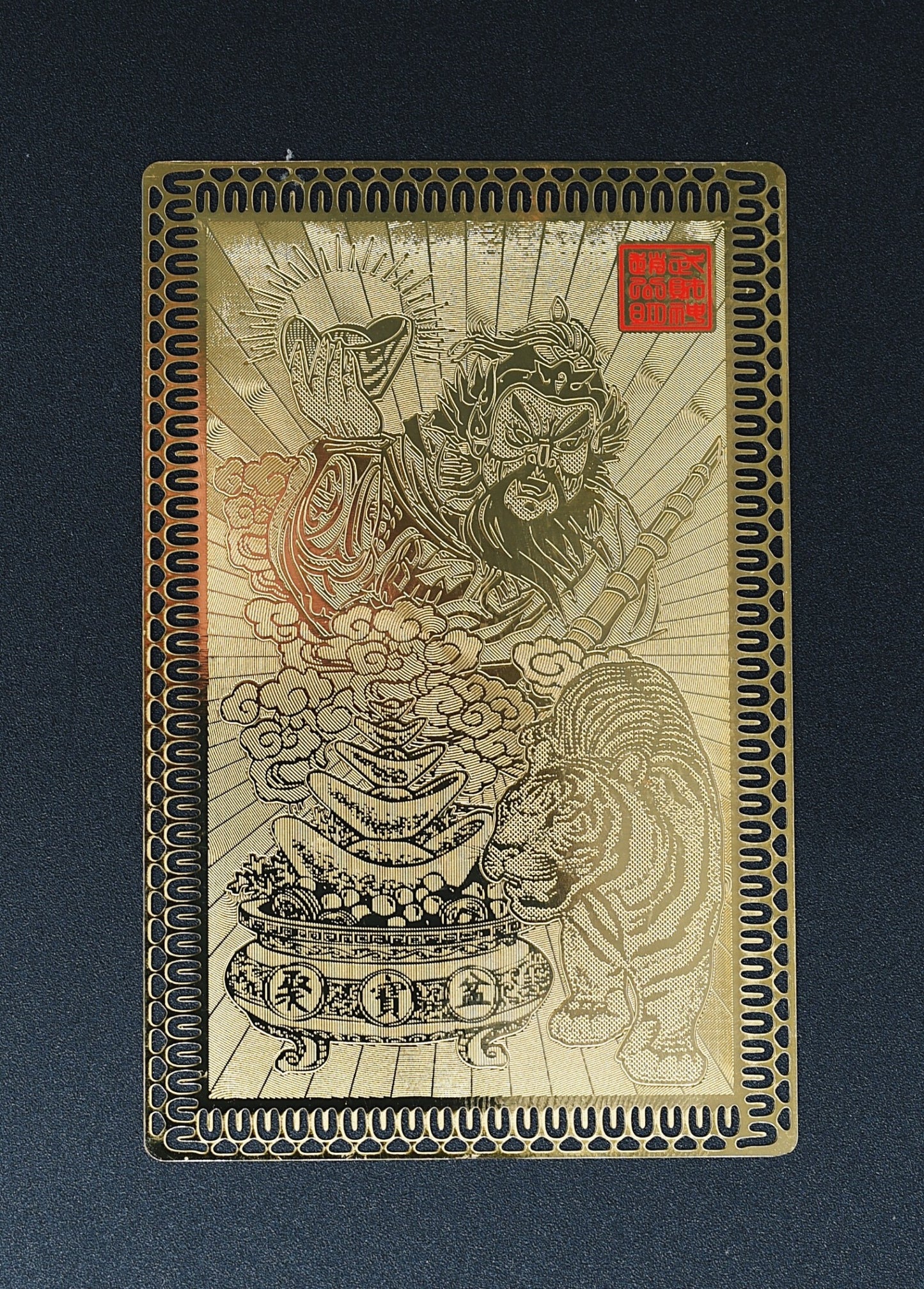 Imperial Martial Wealth God Gold Card - Five Directions Fortune System with Eightfold Treasure Convergence - karmafu