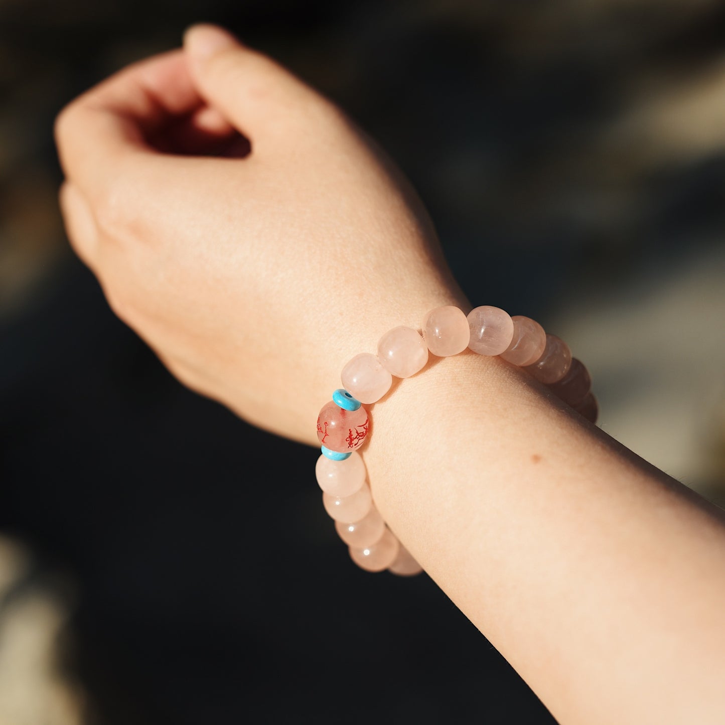 Sacred Peach Blossom Talisman - Niangniang Temple Love Activation & Multi-Guardian Bracelet - karmafu