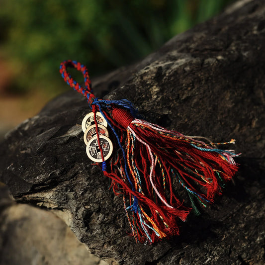 Qian Dao Jia Treasure Coin Set - Authentic Qing Dynasty Money Talisman with Sealed Cord - karmafu