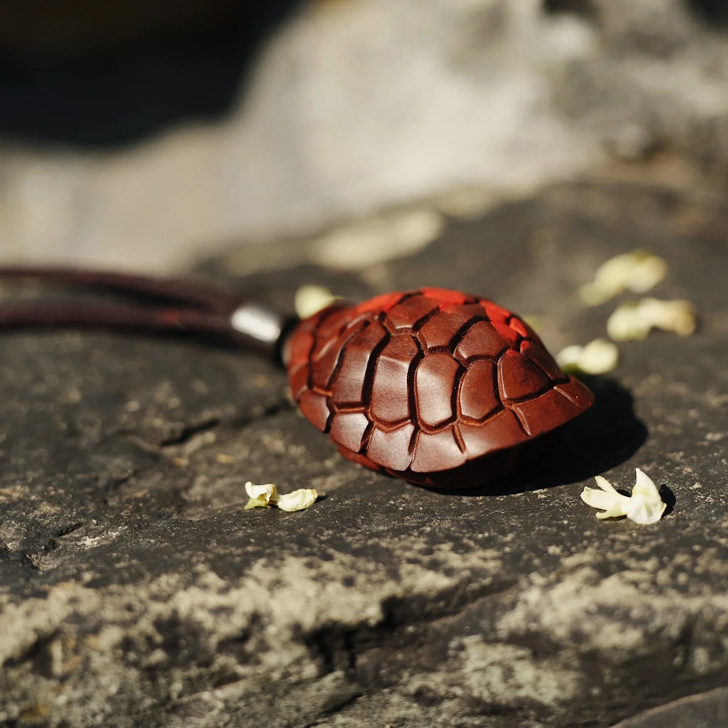 Wealth Unrivaled Tortoise - Lightning Jujube Wood Talisman for Fortune & Longevity - karmafu