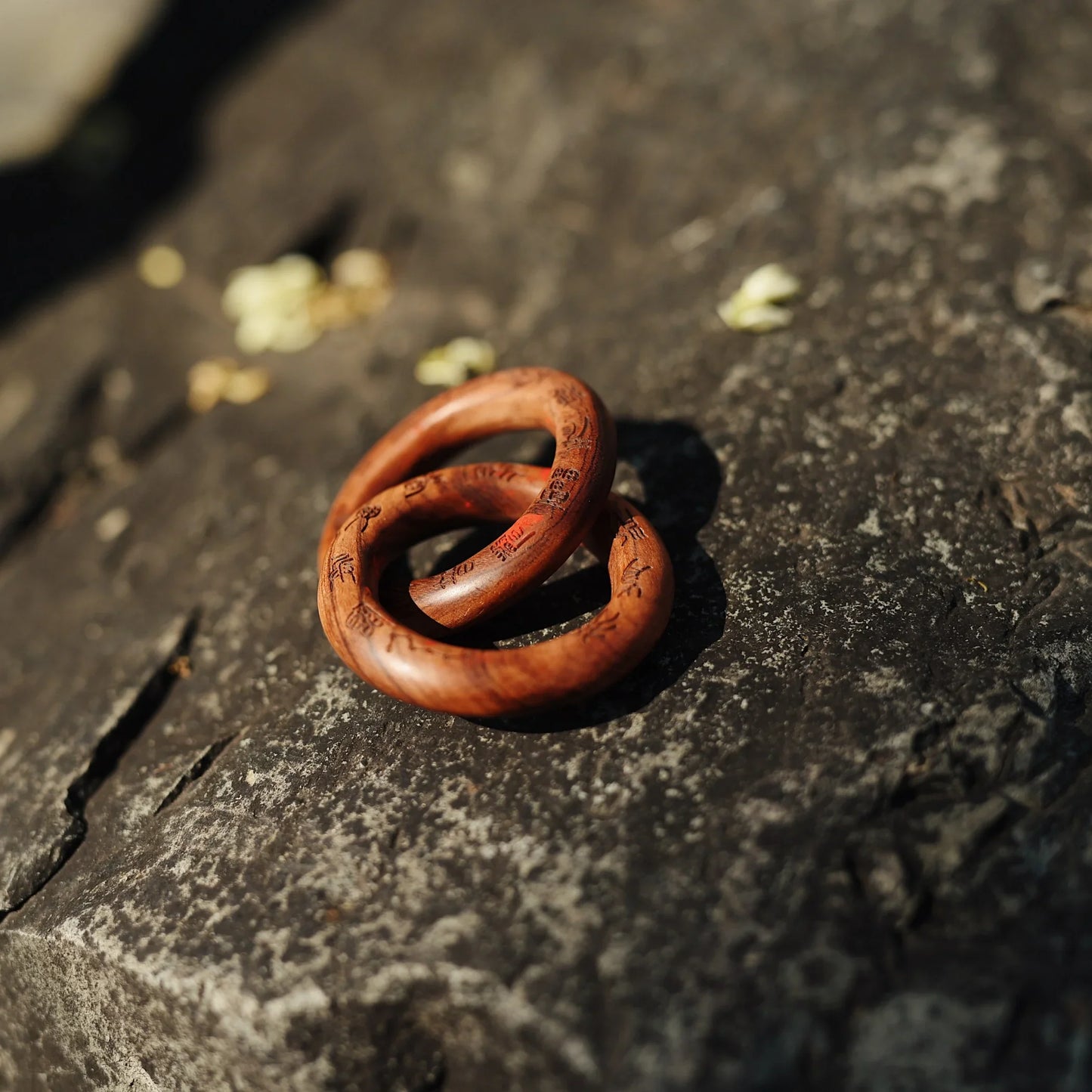 Taoist Yin-Yang Ring - Lightning Jujube Wood Cosmic Circle Talisman - karmafu