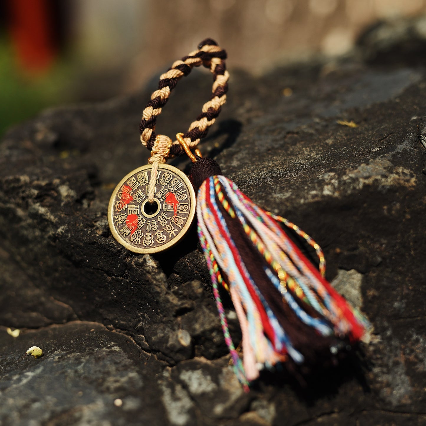 24 Blessings Longevity Cord - Fortune & Health Talisman for Car/Bag - karmafu