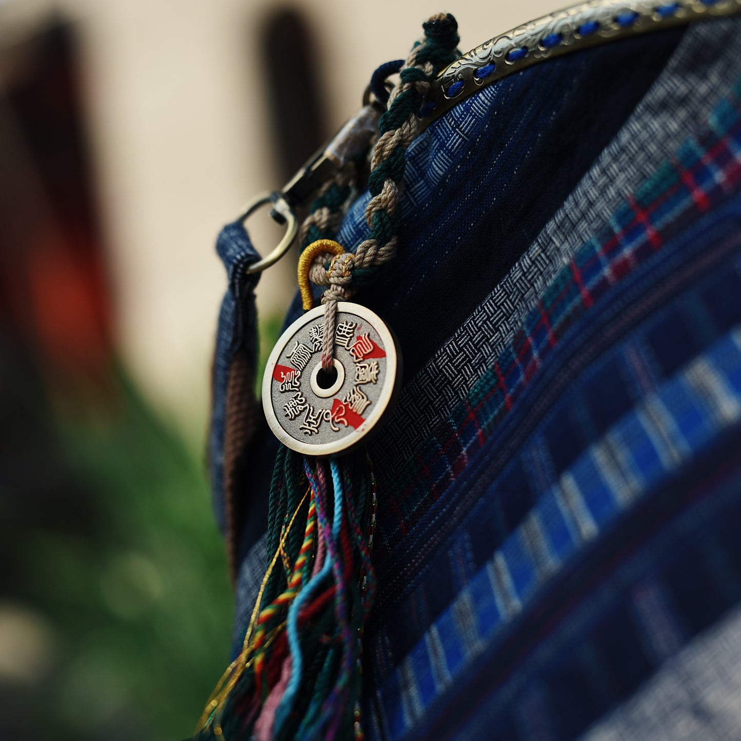Five Peaks Energy Cord - Thunder Deity Wealth Braid with Anxiety Relief Talisman - karmafu