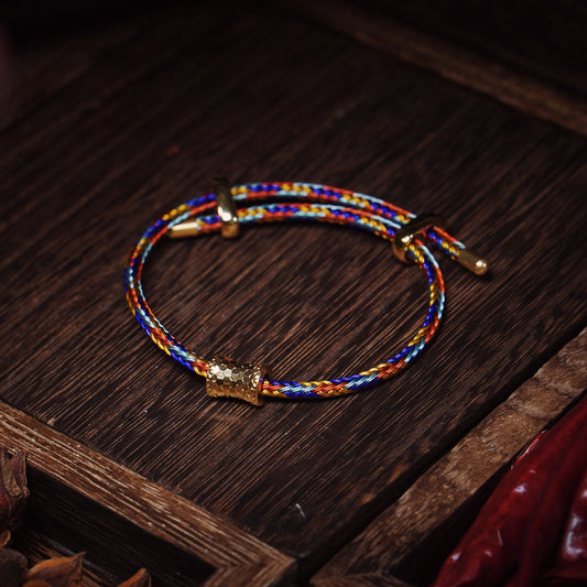 Sacred Nine Purple Fire Dragon Cord - 2025 Wood Serpent Year Cosmic Shield & Universal Luck Bracelet - karmafu