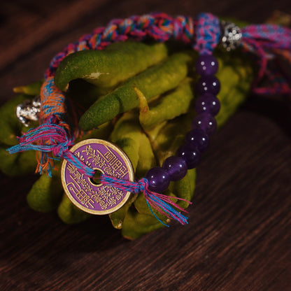 Mystic Fire Era Talisman Bracelet - Adjustable Pi Yao Warding Coin for Unisex Protection - karmafu