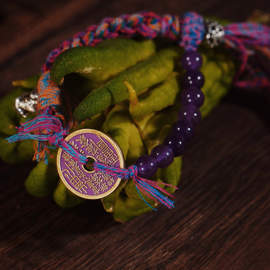 Mystic Fire Era Talisman Bracelet - Adjustable Pi Yao Warding Coin for Unisex Protection - karmafu