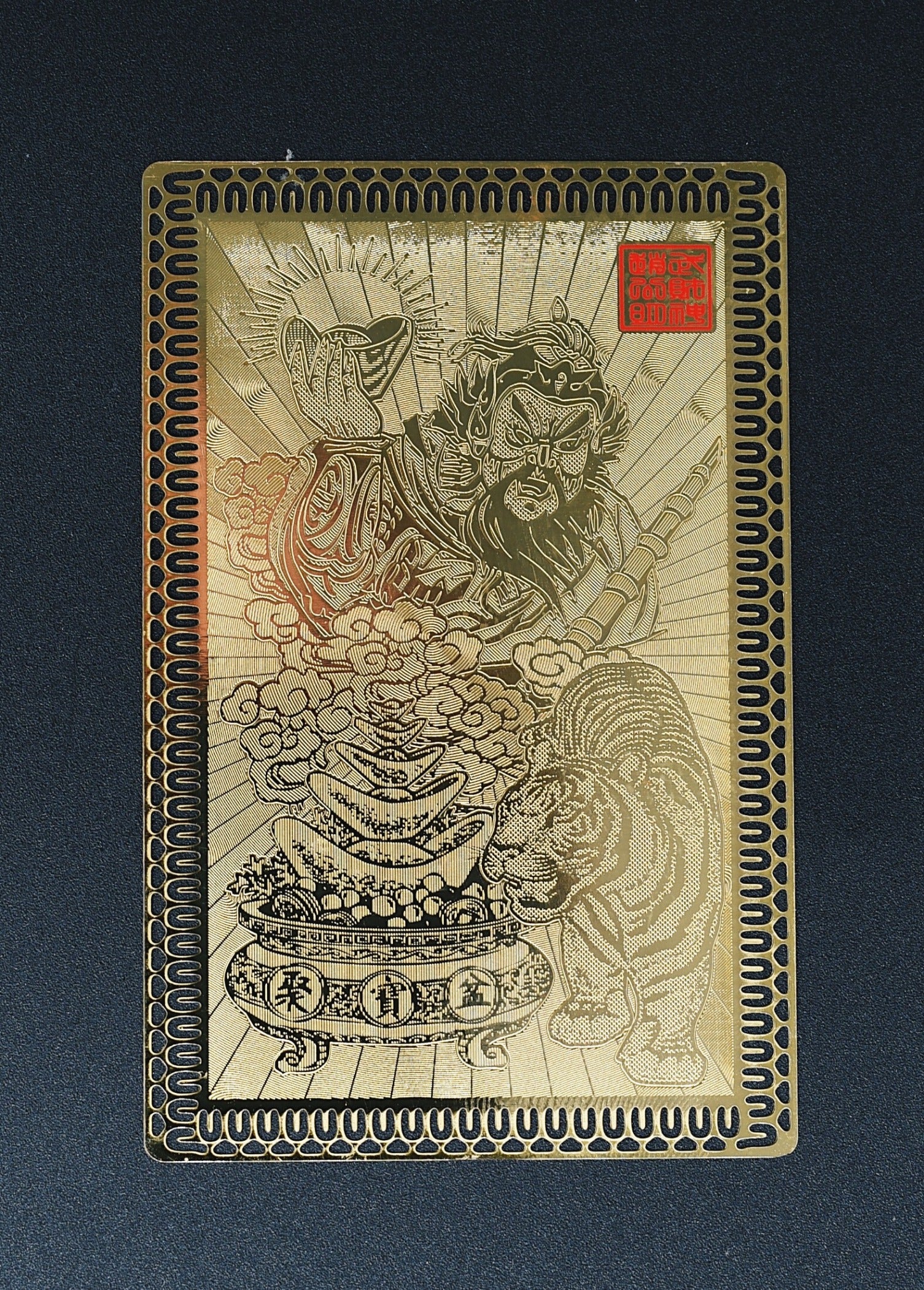 Imperial Martial Wealth God Gold Card - Five Directions Fortune System with Eightfold Treasure Convergence - karmafu