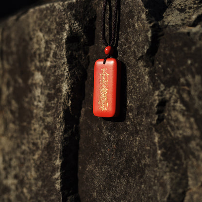 Sacred Cinnabar Talisman - Saturn Return Protection & Multi-Guardian Amulet - karmafu