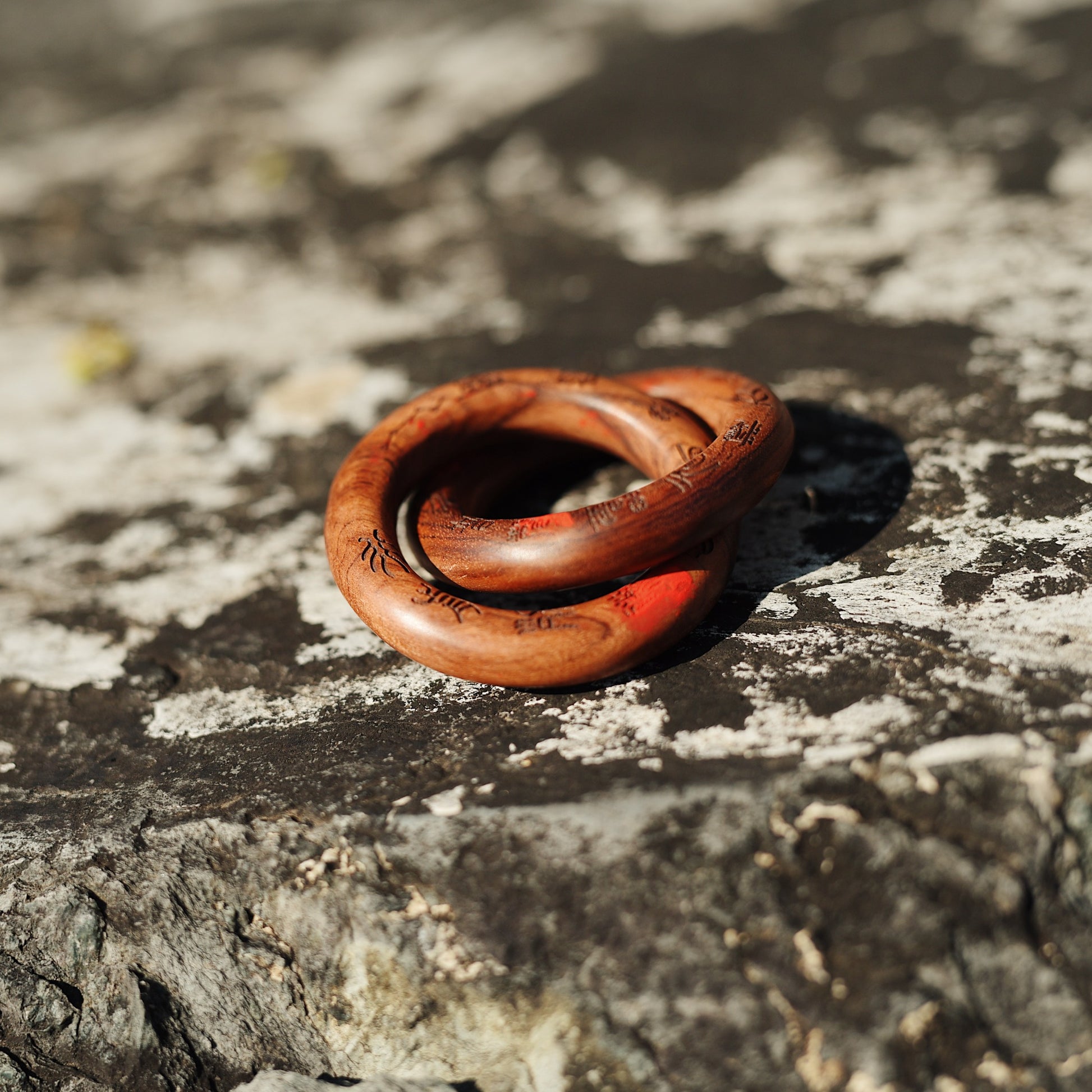 Taoist Yin-Yang Ring - Lightning Jujube Wood Cosmic Circle Talisman - karmafu