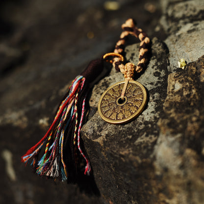 24 Blessings Longevity Cord - Fortune & Health Talisman for Car/Bag - karmafu