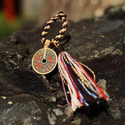 24 Blessings Longevity Cord - Fortune & Health Talisman for Car/Bag - karmafu